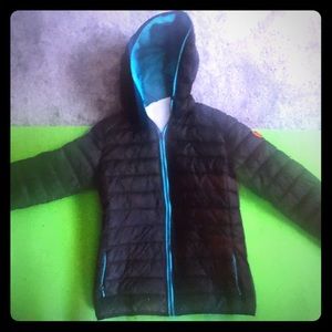 Black down winter coat